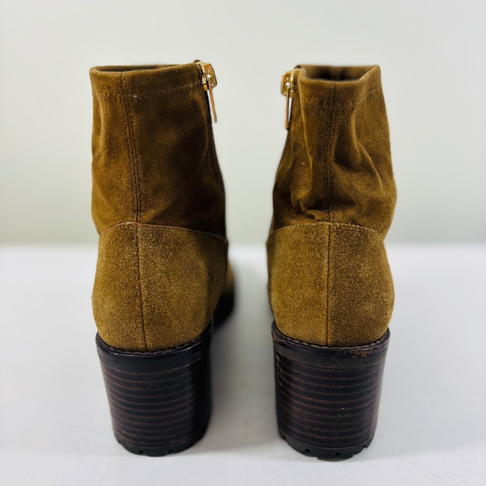 Coach Joy Suede Women's Leather Raw Umber Ankle Boots Sz 6B - Picture 4 of 11